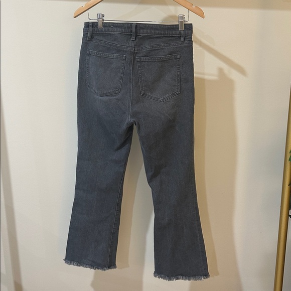 LOFT Charcoal Kick Crop Straight Leg Jeans - Picture 3 of 5